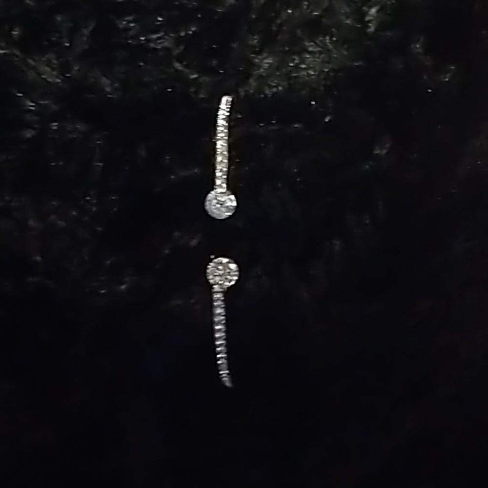Givenchy crystal bangle bracelet in silver